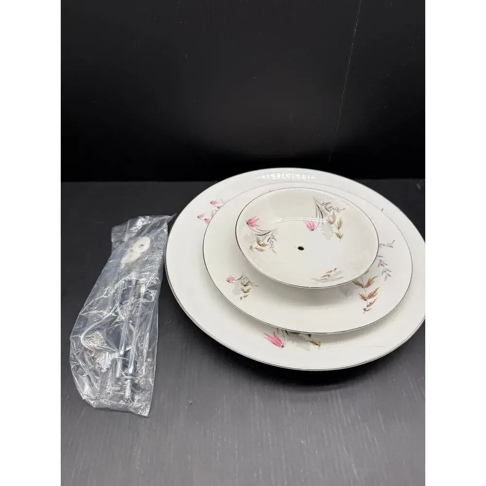 Handmade Tiered Tray from Vintage Plates